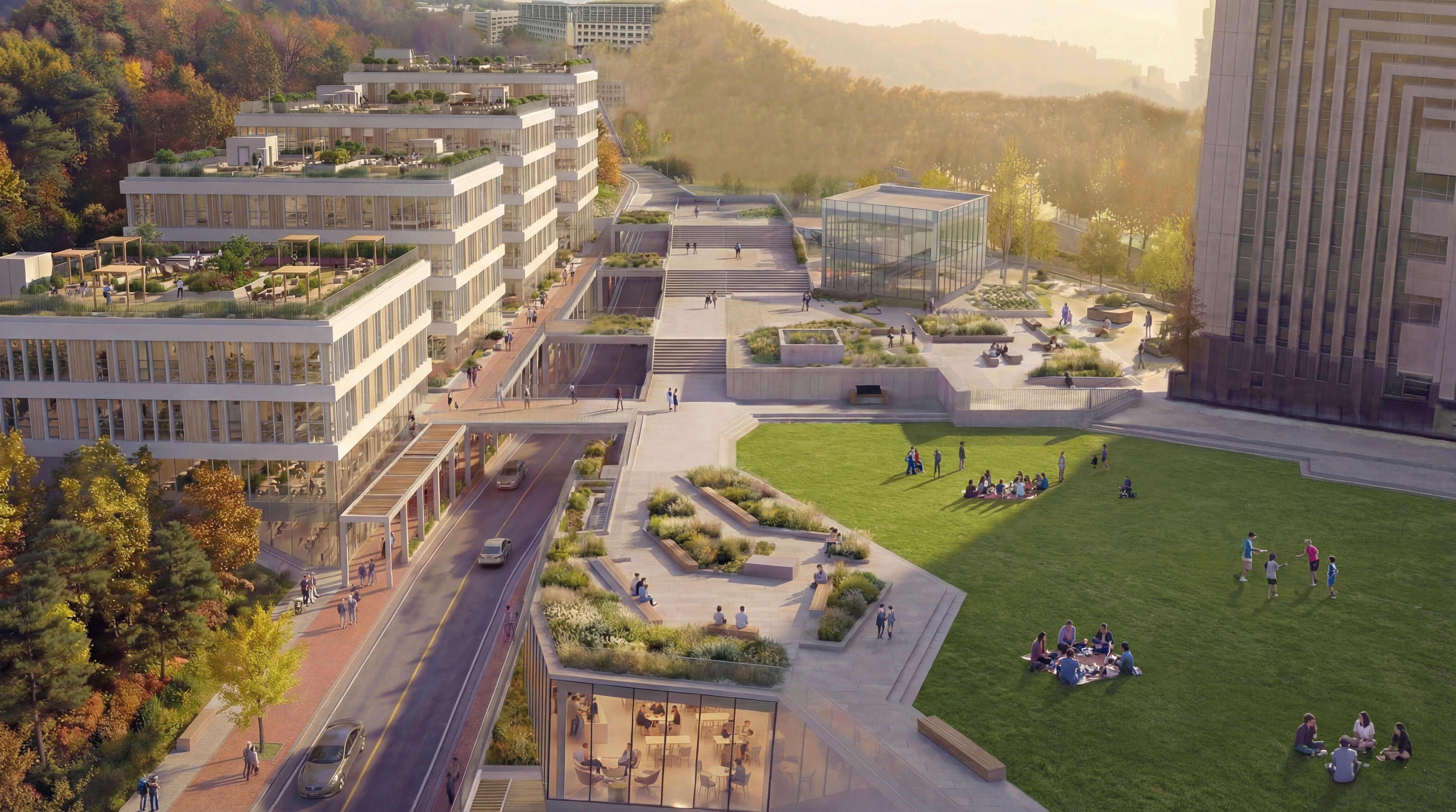 가천 캠퍼스마스터플랜 2기 클러스터 예시도